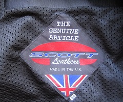 Classic Scott Leather's, Motorcycle Jacket, £95 ono.