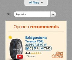 3xBridgestone T001 - Image 6/6