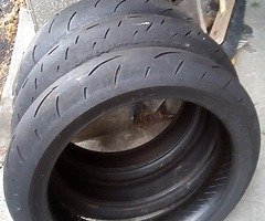 Three front tyres