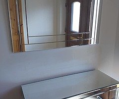 Console table and mirror together