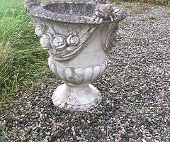 Concrete flower pots