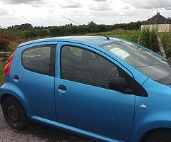 Blue peugeot 107