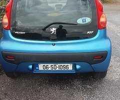 Blue peugeot 107