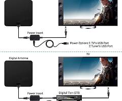 TV Aerial,LEMEGO Indoor Digital TV Antenna with VHF/UHF,Amplified 50 Miles Long Range Access HDTV In - Image 5/7