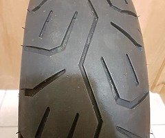 Rear motorcycle tyre.