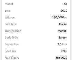 2010 Audi A6 Finance this car from €37 P/W - Image 10/10