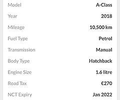 2018 Mercedes Benz A Class Finance this car from €87 P/W - Image 10/10