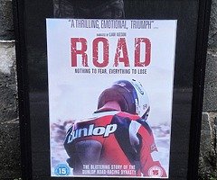 Joey Dunlop ROAD - DUNLOP Framed LARGE Print of Road Movie Poster - Isle of Man TT NW200 UGP Micky D