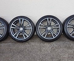 AUDI A3 S-LINE 2017 GENUINE 18INCH ALLOYS IN HIGH GLOSS DARK GREY