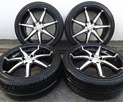 4 x HiJoin Black & flip Silver 7 spoke alloys. Limited CRS series. 17inch, 4x100pcd