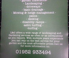 L&j landscaping and Gardening