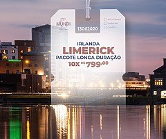 ☘ Programa de estudo com permissão de trabalho em Limerick na Irlanda com o melhor suporte é só com
