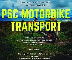 Psc motorbike transport (Ireland,uk,europe)