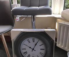 A Silver Grey Swivel Bar Stool - Brand New - High Quality - Breakfast Bar Kitchen Home Barstool.