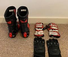 Red and black RST leathers for sale - Image 3/9