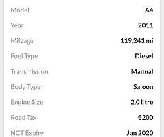 2011 Audi A4 Finance this car from €45 P/W - Image 10/10