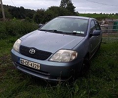 2002 vvti 1.4 corolla BREAKING