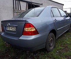 2002 vvti 1.4 corolla BREAKING