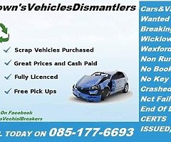 Scrap cars wanted for breaking only