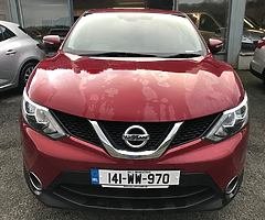 2014 Nissan Qashqai 1.5 DCi ACENTA SV+ 110bhp. 58 MPG, Road Tax only €180 NCT 03/20 Tax 03/20.