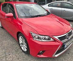 142 Lexus CT 200H Hybrid Advance auto in Fuji Red with Dark Grey Alacantara, 138k kms €14,950