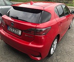 142 Lexus CT 200H Hybrid Advance auto in Fuji Red with Dark Grey Alacantara, 138k kms €14,950 - Image 5/6