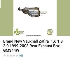 New zafira rear exhaust box 1999-2003 £10