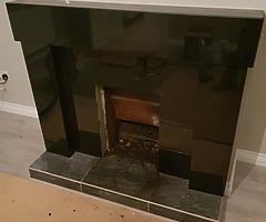 Granite fireplace