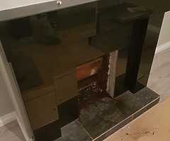 Granite fireplace