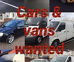 All vehicles wanted