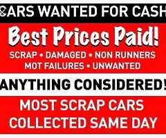 All cars vans jeeps bought for cash