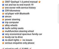 2007 Qashqai 1.6 petrol manual Nct and tax - Image 9/10