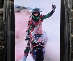 GLEN IRWIN Professionally Framed Print Isle of Man TT NW200 Ulster Grand Prix IOM TT BSB Motogp WSB