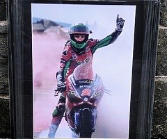 GLEN IRWIN Professionally Framed Print Isle of Man TT NW200 Ulster Grand Prix IOM TT BSB Motogp WSB