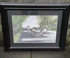 Ulster Grand Prix 1967 Professionally Framed - Jim Blanchard 94' Print - Isle of Man TT Joey Dunlop - Image 4/4