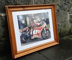 TOM HERRON Framed Photo NW200 Ulster Grand Prix Isle Of Man TT Joey Dunlop Motorcycling