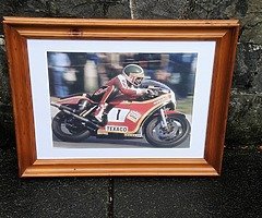 TOM HERRON Framed Photo NW200 Ulster Grand Prix Isle Of Man TT Joey Dunlop Motorcycling - Image 4/4