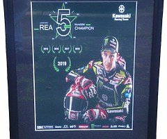 Jonathan REA "5 in a Row" World SBK CHAMPION Framed Print WSB MOTOgp Isle of Man TT Joey Dunlop BSB