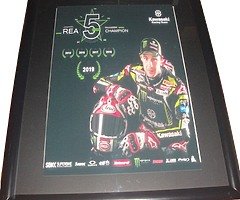 Jonathan REA "5 in a Row" World SBK CHAMPION Framed Print WSB MOTOgp Isle of Man TT Joey Dunlop BSB