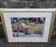 JOEY DUNLOP Framed LARGE Photo / Print Isle of Man TT NW200 Ulster Grand Prix NW 200 Motorbikes