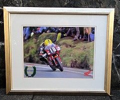 JOEY DUNLOP Framed LARGE Photo / Print Isle of Man TT NW200 Ulster Grand Prix NW 200 Motorbikes