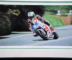 RICHARD BRITTON by "ROD ORGAN" Framed Print Isle of Man TT Ulster Grand Prix NW200 BSB Joey Dunlop - Image 5/6