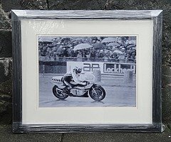 KENNY ROBERTS - Framed Photo Isle of Man TT BSB WSB MOTOgp Joey Dunlop NW200 Ulster Grand Prix Bikes - Image 4/4