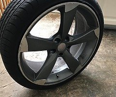 TTRS 19” alloys 5x112 brand new tyres - Image 5/6