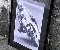 BARRY SHEENE Professional Framed PHOTO Isle of Man TT NW200 Ulster Grand Prix IOM TT BSB Motogp WSB