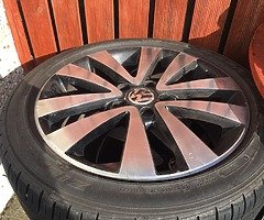 Alloy wheels 17in 5x112 very good tyres audi vw