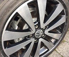 Alloy wheels 17in 5x112 very good tyres audi vw - Image 4/5