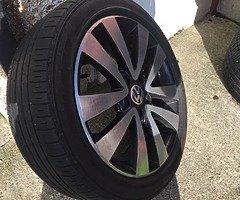 Alloy wheels 17in 5x112 very good tyres audi vw - Image 5/5