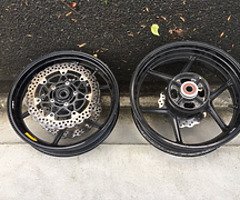 kawasaki ZX6R wheels/discs