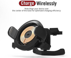 Wireless Charger Car Phone Holder, Vent Phone Mount with 7.5W/10W Qi Fast Wireless Charging for iPho - Image 3/8